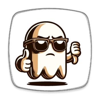 Cool Ghost Funny Halloween Party - Square fridge magnet - white - Front