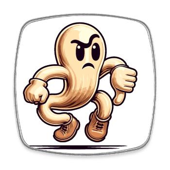 Cool Ghost Funny Halloween Party Thumbs Down - Viereckiger Kühlschrankmagnet - Weiß - Vorne
