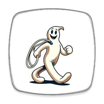 Funny Vintage Ghost Retro Art Style - Square fridge magnet - white - Front