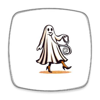 Drôle d’infirmière effrayante Halloween - Magnet carré - blanc - Devant