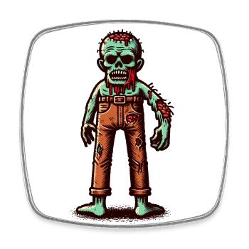 Gruseliges Party Design Untote Halloween Kostüm - Viereckiger Kühlschrankmagnet - Weiß - Vorne