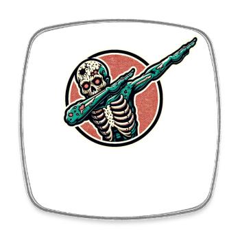 Dabbing Zombie Funny Dabbing Design - Square fridge magnet - white - Front