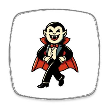 Retro Vintage Style Halloween Costume Decoration Vampire - Square fridge magnet - white - Front