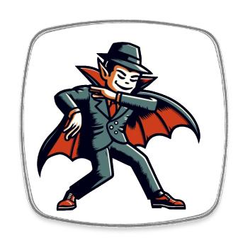 Vampire Retro Vintage Style Halloween Costume Decoration - Square fridge magnet - white - Front