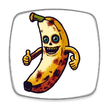 Zombie Banana Banana Lover Halloween Decoration - Square fridge magnet - white - Front