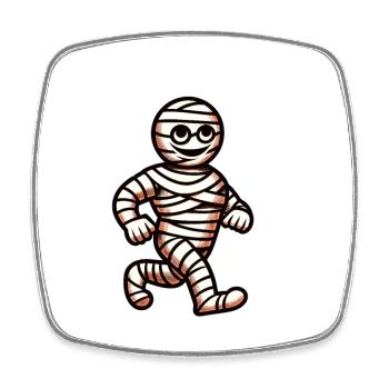 Mummy Retro Vintage Style Halloween Costume Decoration - Square fridge magnet - white - Front
