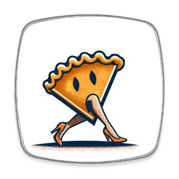 Pumpkin Pie Ghoul Delicious Halloween Design - Square fridge magnet - white - Front