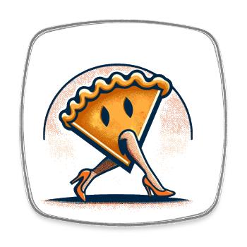 Pumpkin Pie Ghoul Fun Spooky Food - Square fridge magnet - white - Front