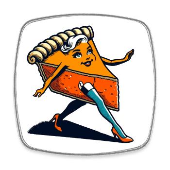 Funny Pumpkin Pie Ghoul Creepy Horror Movies - Square fridge magnet - white - Front