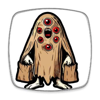 Gespenstische Party Trick Or Treat Halloween - Viereckiger Kühlschrankmagnet - Weiß - Vorne