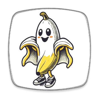 Funny Ghosts Banana Boonana Spooky Party - Square fridge magnet - white - Front