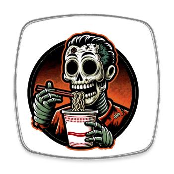 Zombie Ramen Nudeln Für Gruselfilme Japanisches - Viereckiger Kühlschrankmagnet - Weiß - Vorne