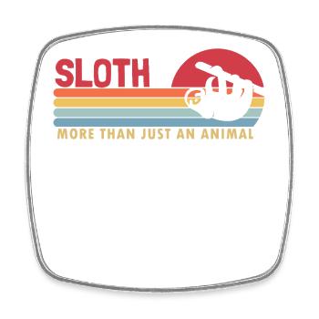 Sloth More Than An Animal Folivora Brown-Throated - Square fridge magnet - white - Front