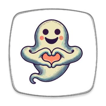My Halloween Boo Cute Love Ghost - Square fridge magnet - white - Front