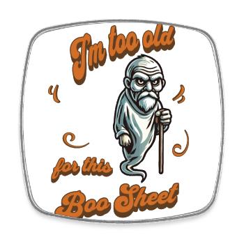 Old Ghost Funny Saying Design - Square fridge magnet - white - Front