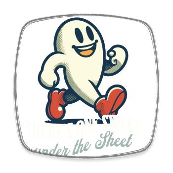 Lustige Geister Verkleidung Halloween Outfit - Viereckiger Kühlschrankmagnet - Weiß - Vorne