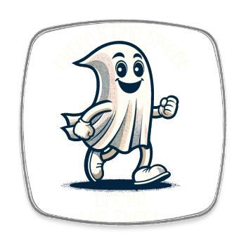 Lustige Geister Verkleidung Halloween Outfit - Viereckiger Kühlschrankmagnet - Weiß - Vorne