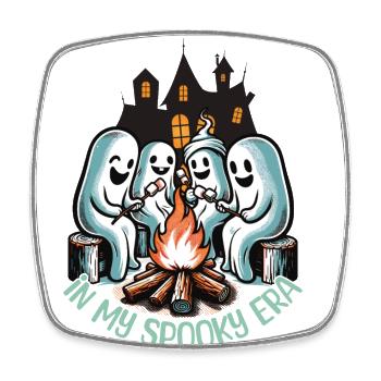 Halloween Ghosts In My Spooky Era - Square fridge magnet - white - Front