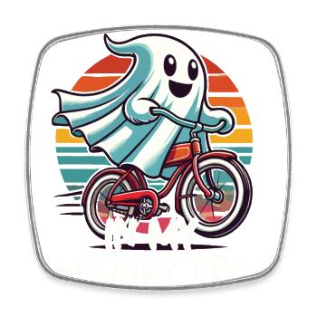 Halloween: In My Spooky Era Ghost Friends - Square fridge magnet - white - Front