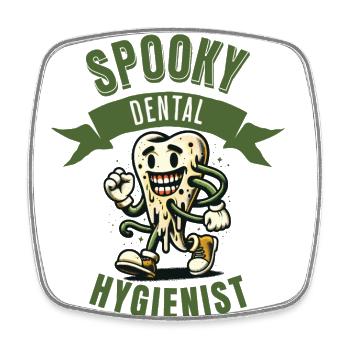 Mauvaises dents Conception de soins dentaires effrayants - Magnet carré - blanc - Devant