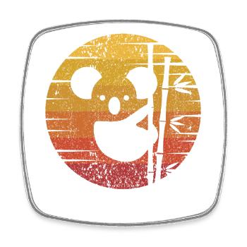 Retro Koalabear Eucalyptus Phascolarctos Cinereus - Square fridge magnet - white - Front