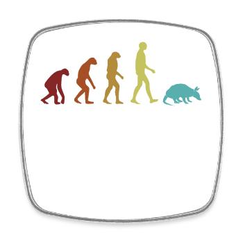 Armadillo Evolution Pink Fairy Cingulata Lover - Square fridge magnet - white - Front