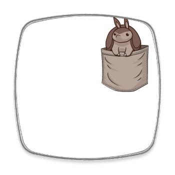 Gürteltier Brusttasche Rosa Fairy Cingulata Liebhaber - Viereckiger Kühlschrankmagnet - Weiß - Vorne