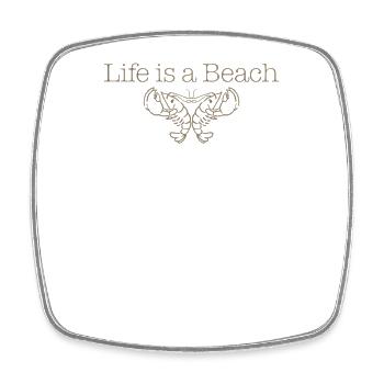 Life is a Beach Funny Gift for Summer - Square fridge magnet - white - Front