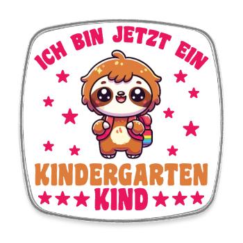 Nursery Sloth I'm Now A - Square fridge magnet - white - Front