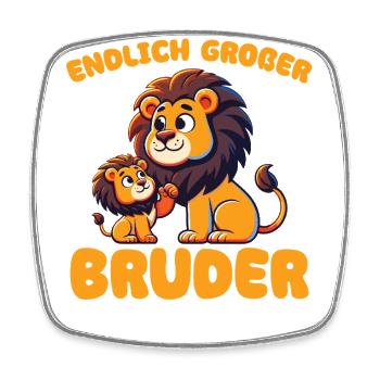Big Brother 2026 Leo Siblings Leo Brother - Square fridge magnet - white - Front