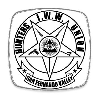 Vampire Hunter Day Shift - Square fridge magnet - white - Front