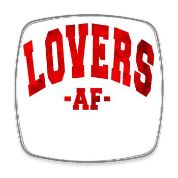 AMOUREUX AF SAINT-VALENTIN EN DISANT FEMMES HOMMES - Magnet carré - blanc - Devant