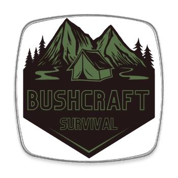 Bushcraft survival - Square fridge magnet - white - Front