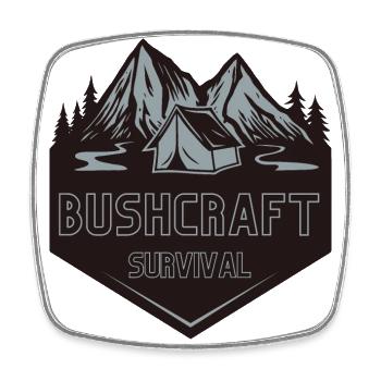 Bushcraft survival - Square fridge magnet - white - Front