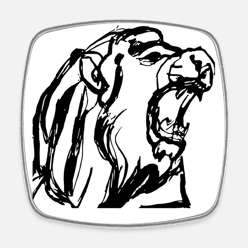 Roaring Lion Gift - Square fridge magnet - white