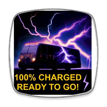 100% CHARGED - Square fridge magnet - white - Front