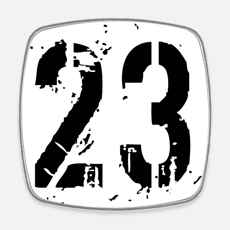 23 Number 23 years - Square fridge magnet - white