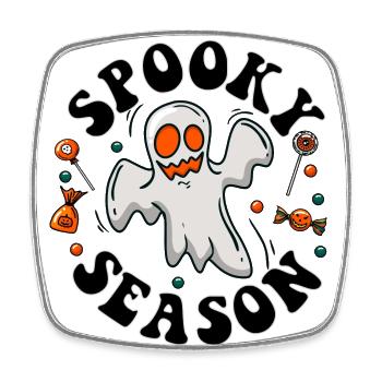 Ghost Spooky Season Retro Halloween - Viereckiger Kühlschrankmagnet - Weiß - Vorne