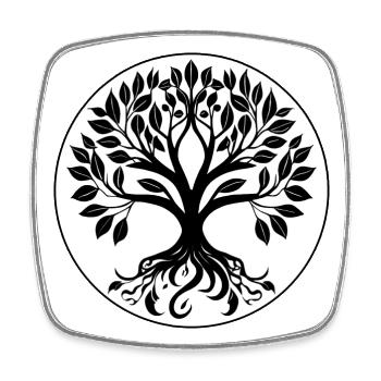 arbre de vie, nature - Magnet carré - blanc - Devant