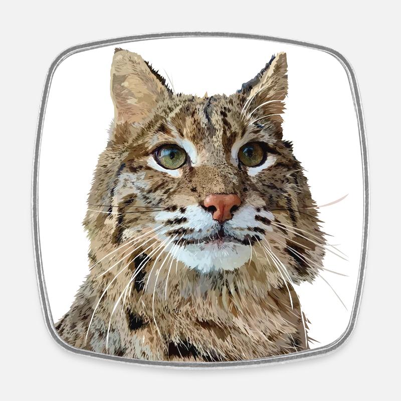 Lynx - Magnet carré - blanc