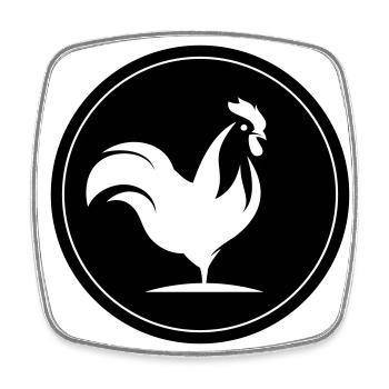 Hahn Animal Circle - Square fridge magnet - white - Front