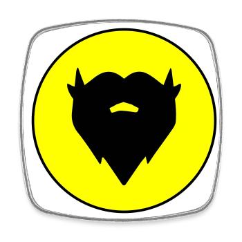 Bart symbol - Viereckiger Kühlschrankmagnet - Weiß - Vorne