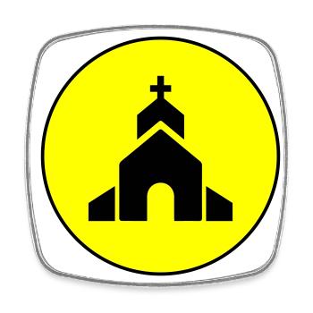 Foi de l’Église - Magnet carré - blanc - Devant