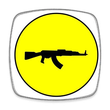 Gewehr icon symbol - Viereckiger Kühlschrankmagnet - Weiß - Vorne