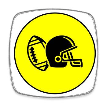 Football Helmet - Square fridge magnet - white - Front