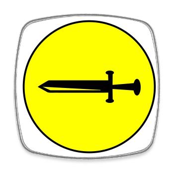 Sword Icon Icon - Square fridge magnet - white - Front