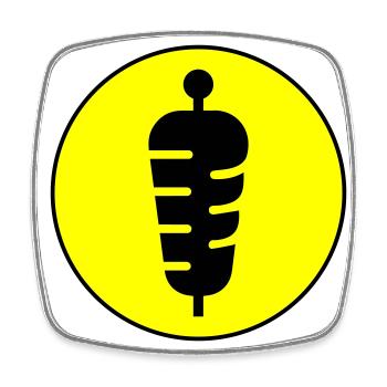 Sandwich icon icon - Square fridge magnet - white - Front