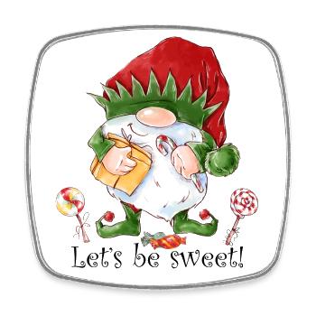 Let's be sweet! - Viereckiger Kühlschrankmagnet - Weiß - Vorne