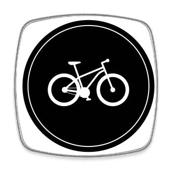 Cycling - Square fridge magnet - white - Front