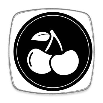 Cherry fruit - Square fridge magnet - white - Front